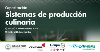 Capacitación presencial "Sistemas de Producción Culinaria" del CENFOTUR