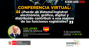 Conferencia online "Contribución de un sistema registral digital a la mejora registral"