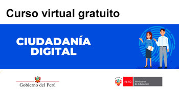 Curso online gratuito "Ciudadanía digital" del MINEDU