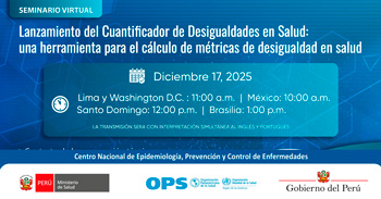 Seminario online "Lanzamiento del Cuantificador de Desigualdades en Salud"