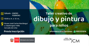 Taller presencial "Dibujo y pintura" del Museo José Carlos Mariátegui