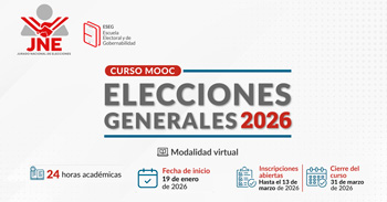 Curso online gratis "Elecciones Generales 2026" del JNE