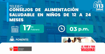 Capacitación online "Consejos de alimentación saludable en niños de 12 a 24 meses " del MINSA