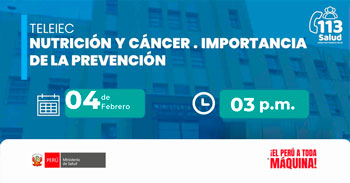 Capacitación online "Nutrición y cáncer. Importancia de la prevención" del MINSA