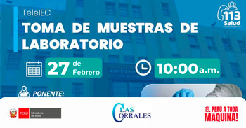 Capacitación online "Toma de muestras de laboratorio " del MINSA