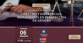 Conferencia online "Derecho y diferencias. Reflexiones en perspectiva de géneros" del CEC