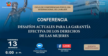 Conferencia online "Desafíos actuales para la garantía efectiva de los derechos de las mujeres" del CEC