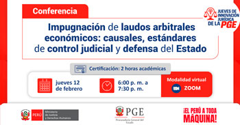 Conferencia online "Impugnación de laudos arbitrales económicos" de la Procuraduría General del Estado