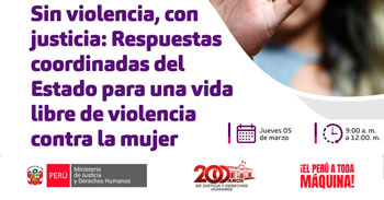 Conferencia online Respuestas coordinadas del Estado para una vida libre de violencia contra la mujer
