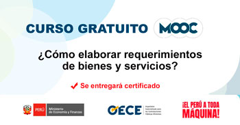 Curso online gratis con certificado "¿Cómo elaborar requerimientos de bienes y servicios?" del OECE