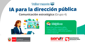 Taller online "IA para la Dirección Pública: Comunicación Estratégica" del SERVIR