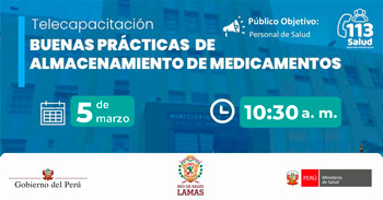 Capacitación online "Buenas prácticas de almacenamiento de medicamentos" e la Red de Salud Lamas