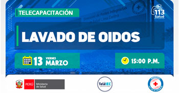 Capacitación online gratis "Lavado de oidos" del Hospital San Juan de Lurigancho