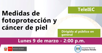 Capacitación online "Medidas de fotoprotección y cáncer de piel" del Hospital Nacional Cayetano Heredia