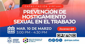Capacitación online "Prevención de hostigamiento sexual en el trabajo" DRTPE del Callao