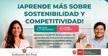 Capacitaciones gratuitas virtuales "Aprende más sobre sostenibilidad y competitividad " de PRODUCE
