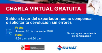 Charla online gratis "Saldo a favor del exportador: Cómo compensar o solicitar tu devolución sin errores"