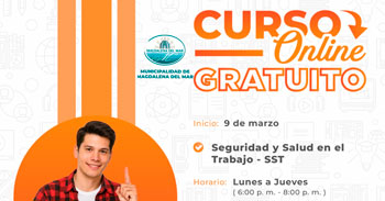 Curso online gratis "Seguridad y salud en el trabajo - SST" de la Municipalidad de Magdalena del Mar