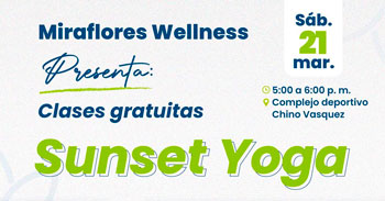 Clases gratuitas de Sunset Yoga de la Municipalidad de Miraflores