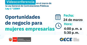 Conferencia online gratis "Oportunidades de negocio para mujeres empresarias" del OECE