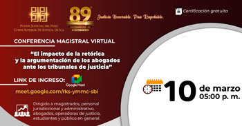 Conferencia online El impacto de la retórica y la argumentación de los abogados ante los tribunales de justicia