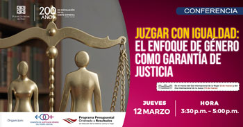 Conferencia online "Juzgar con igualdad: el enfoque de género como garantía de justicia"