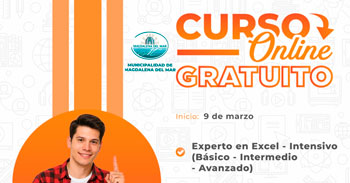 Curso online gratis "Experto en Excel" de la Municipalidad de Magdalena del Mar