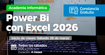 Curso online gratis "Power BI con Excel 2026" de la Municipalidad de Jesús María