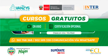 Cursos gratuitos de capacitación de la Municipalidad Distrital de Majes en alianza con Ceo Avanzys