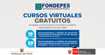 Cursos online gratis "Capacítate y protege tu producción acuícola" del FONDEPES