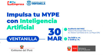 Evento presencial "Impulsa tu MYPE con Inteligencia Artificial" de PRODUCE