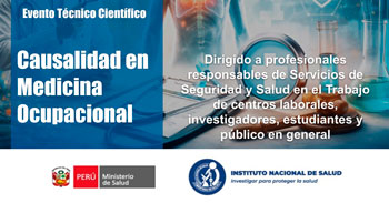 Evento virtual "Causalidad en Medicina Ocupacional" del Instituto Nacional de Salud Mental
