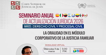 Seminario online "La oralidad en el módulo corporativo de la justicia familiar"