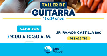 Taller presencial "Guitarra" de la Municipalidad de San Miguel
