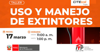 Taller presencial "Uso y Manejo de Extintores" del CITEccal Trujillo