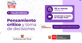 Taller online "Pensamiento critico y toma de decisiones" del PRODUCE