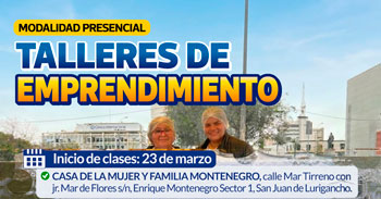 Talleres gratuitos de emprendimiento de la Municipalidad de Lima