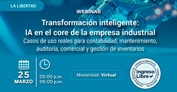 Webinar online gratis "Transformación inteligente: IA en el core de la empresa industrial" de la SNI