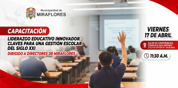 Capacitación presencial - "Liderazgo Educativo Innovador: Claves para una Gestión Escolar del Siglo XXI"