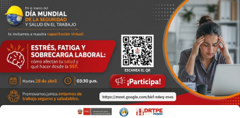 Capacitación virtual - "Estrés, fatiga y sobrecarga laboral" DRTPE Pasco