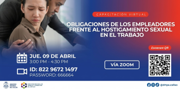 Capacitación virtual gratuita - "Obligaciones de los empleadores frente al hostigamiento sexual en el trabajo"