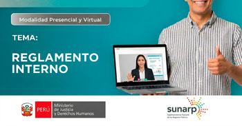Capacitación online gratis "Reglamento Interno" de la SUNARP