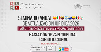 Capacitación online "Hacia dónde va el Tribunal Constitucional" de la Corte Superior de Justicia de Junin
