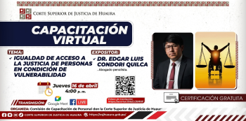 Capacitacion virtual - "Igualdad de Acceso a la Justicia de Personas en Condición de Vulnerabilidad"