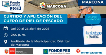 Curso presencial - "Taller de Curtido y Aplicación del Cuero de Piel de Pescado" Municipalidad de Marcona