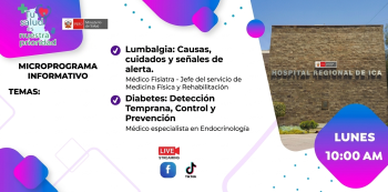 Microprograma Informativo - online - "#TuSaludEsNuestraPrioridad" Hospital Regional de Ica