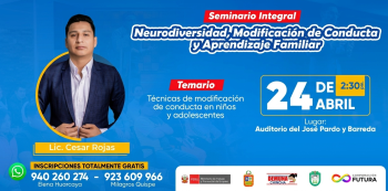 Seminario presencial - "Neurodiversidad, Modificación de Conducta y Aprendizaje Familiar"