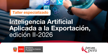 Taller online"Inteligencia artificial aplicada a la exportación" de PROMPERU