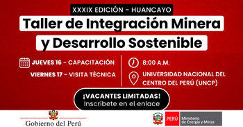 Taller presencial "Integración Minera y Desarrollo Sostenible" del MINEM