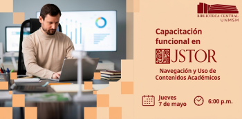 Capacitación Funcional en JTOR: Navegación y Uso de Contenidos Académicos" Biblioteca Central UNMSM